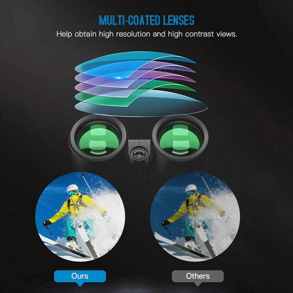 10x42 цифровой бинокль для взрослых и детей, бинокль с автофокусом, водонепроницаемый складной телескоп для птиц