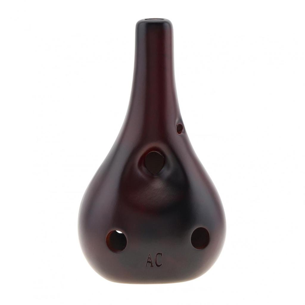 Керамическая черная флейта Alto C Tone Ocarina с 6 отверстиями для начинающих с подвесной веревкой