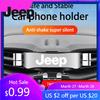 For Jeep ABS Gravity Car Phone Holder Air Vent GPS Stand Accessories For Jeep Grand Cherokee Wrangler JK Gladiator Compass Re