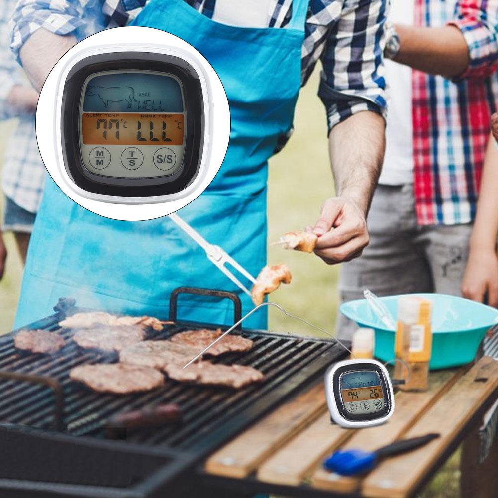 Touchscreen Electronic Thermometer Digital BBQ Oven Cooking Meat Thermometer for Grill Home