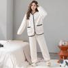 Women's Pajamas Autumn and Winter Models Plus Velvet Thickened Flannel Home Service Two-piece Suit