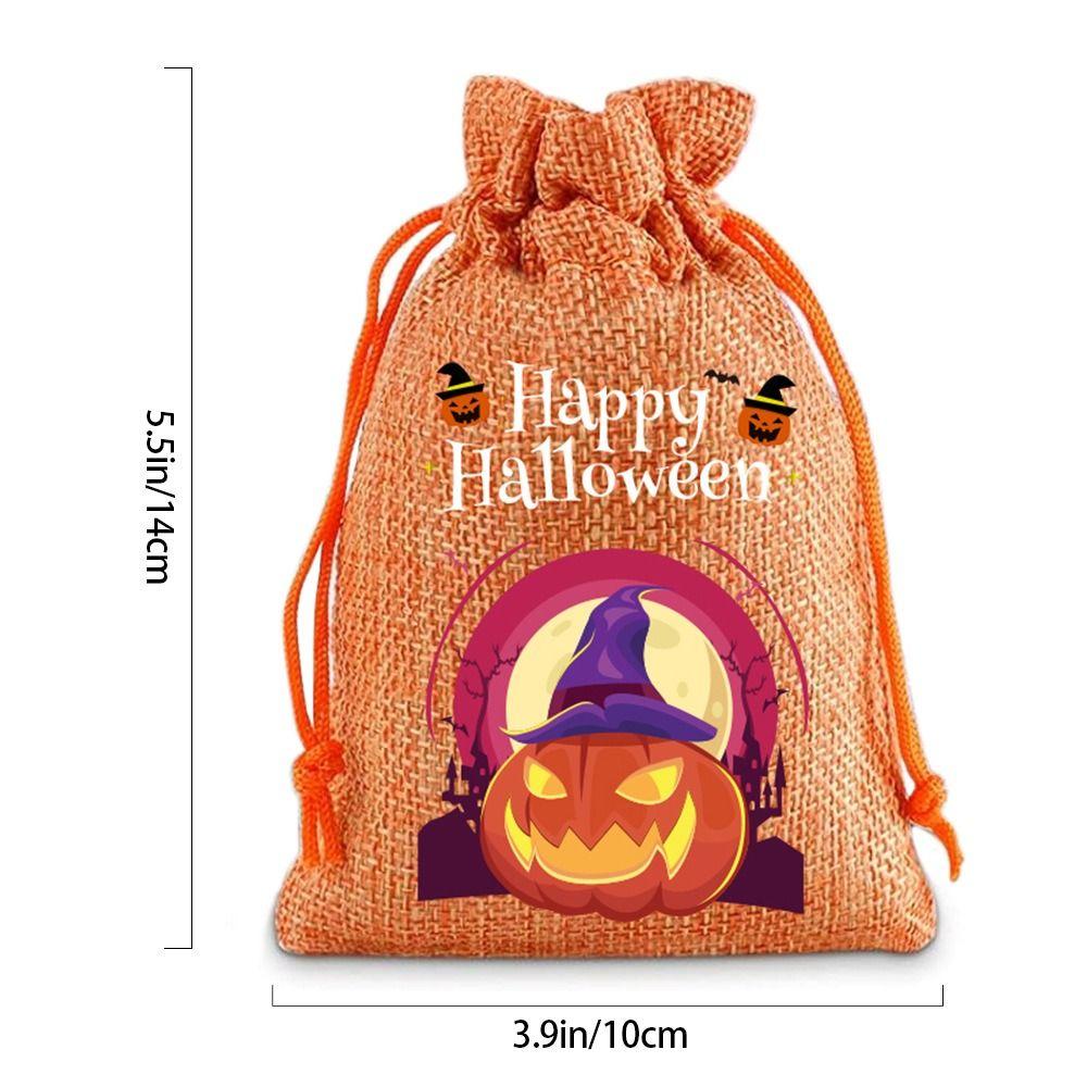 12Pcs Pumpkin Ghost Trick or Treat Candy Bag Handheld Candy Packaging Bags Kids