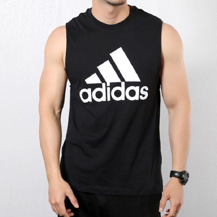 adidas Мужские майки Черные Средняя прямая посадка DT9936