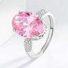 2026 Кольцо с бриллиантом розового цвета, огранки 'Ледяной цветок', для женщин, кольцо с розовым бриллиантом огранки 'Редин', европейское и американское кольцо