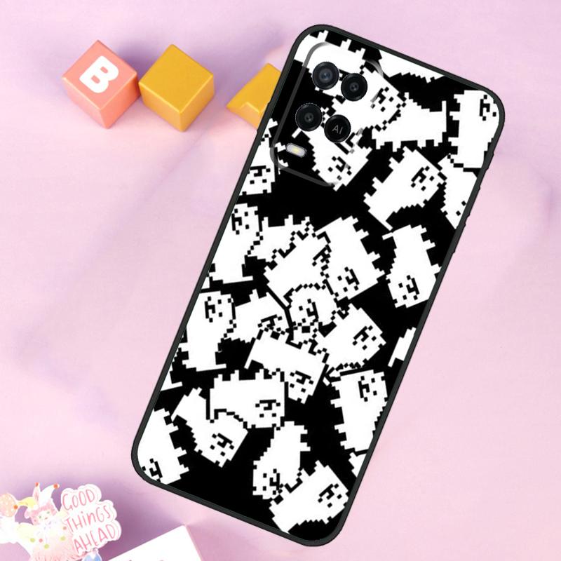 Чехол Undertale Раздражающий Пес для OPPO A17 A16 A15 A98 A78 A58 A54 A74 A94 A53S A57S A52 A72 A77 A5 A9 A53 A76 A96