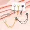 4 Pcs Magnetic Clothing Clips Multi-Function Pinless Brooch Shawl Clips Strong Magnetic Buckle with Chain for Clothes Slimming Accessories