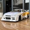 1:18 Ниссан GTR Скайлайн S15 Модифицированный Спортивный Автомобиль Алюминиевый Металл Литьевая Модель Автомобиля Классическое Высокодетализированное Украшение Подарок на День Рождения