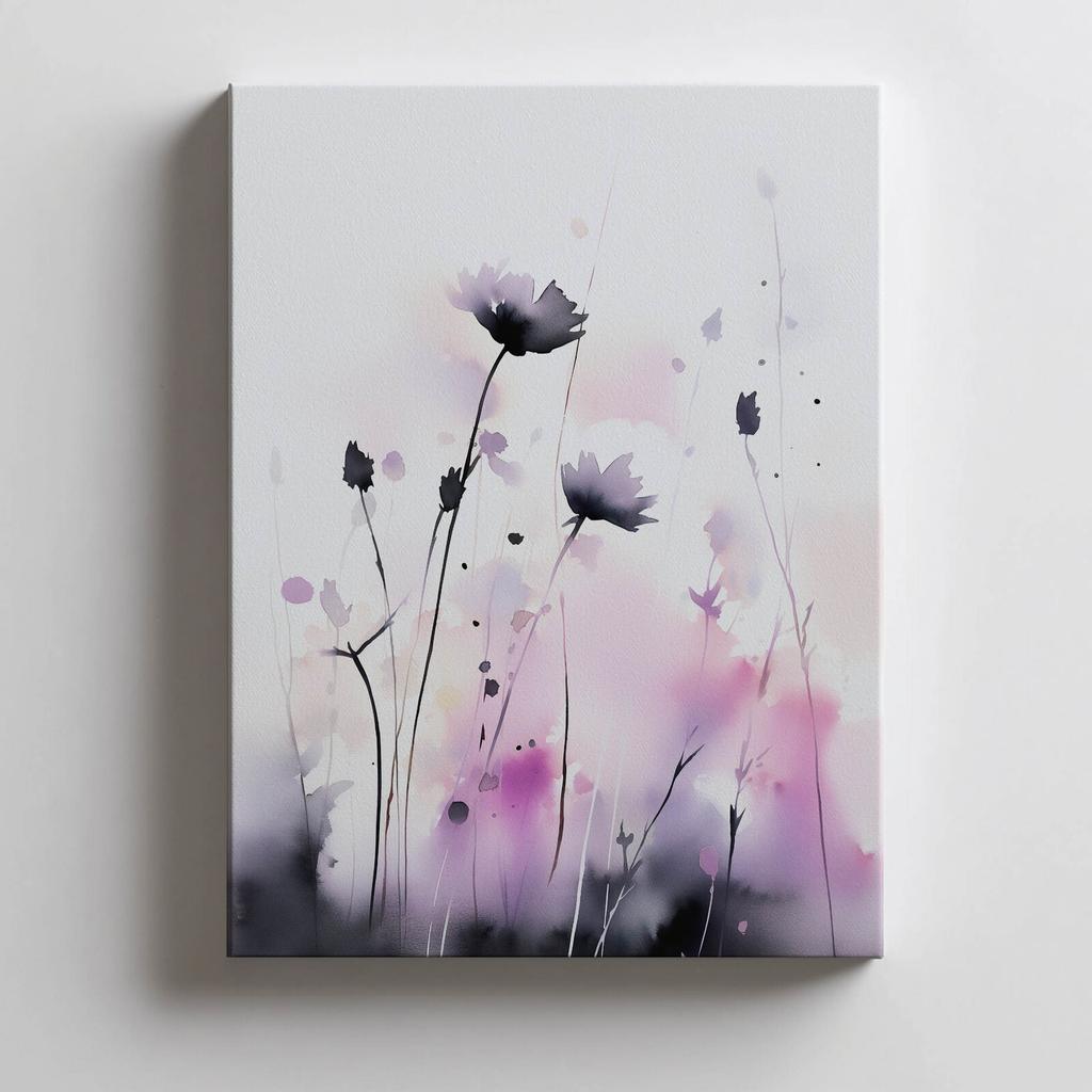 Fioletowa Łąka W Pełnym Rozkwicie Fioletowa Łąka W Pełnym Rozkwicie, 30X40 Cm, Rama Aluminiowa Złota, Papier Matowy 230 Gsm