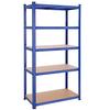 5-Tier Shelving, Steel Storage Shelving, Tool-Free Assembly, For Garage, Shed, Load Capacity 600 Kg, 50 X 100 X 200