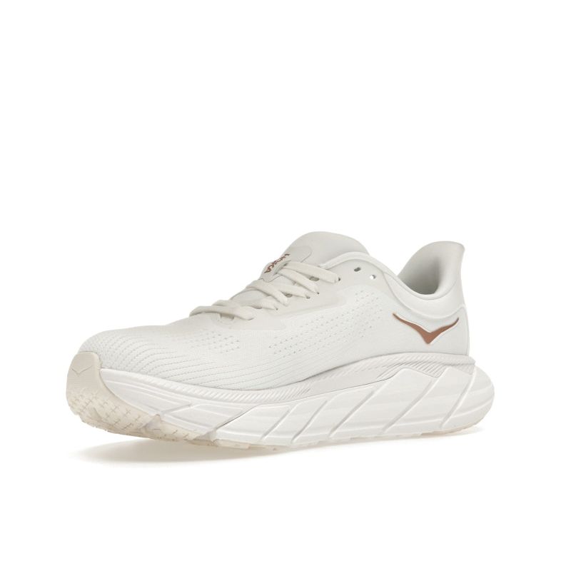 HOKA Arahi 7 Blanc De Blanc Rose Gold Women Sneakers White 1147851-BSG