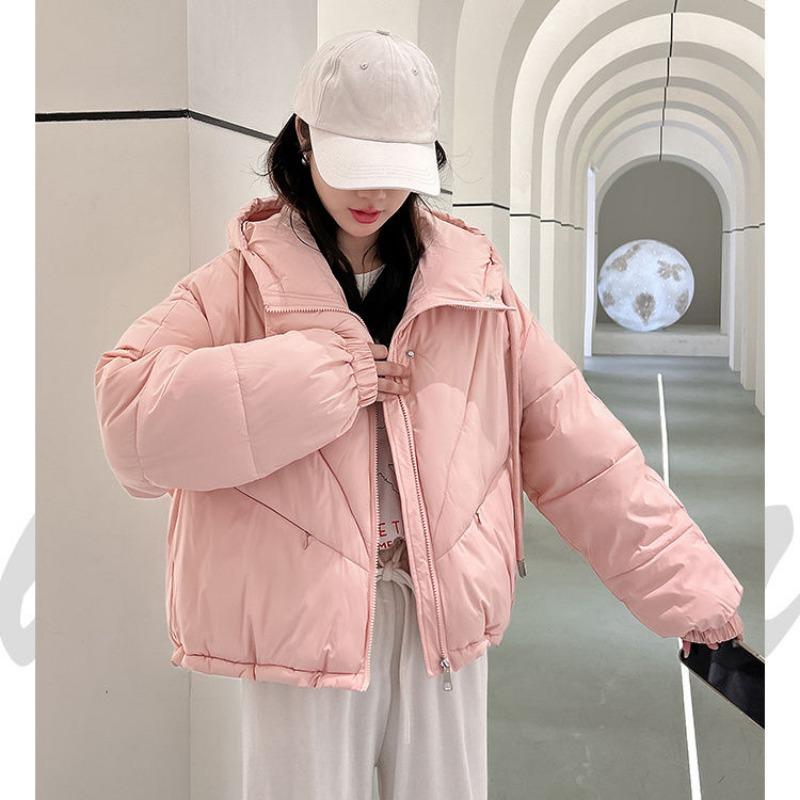 Korean Style Winter Short Padded Coat Women Loose Thickened Trendy Jacket