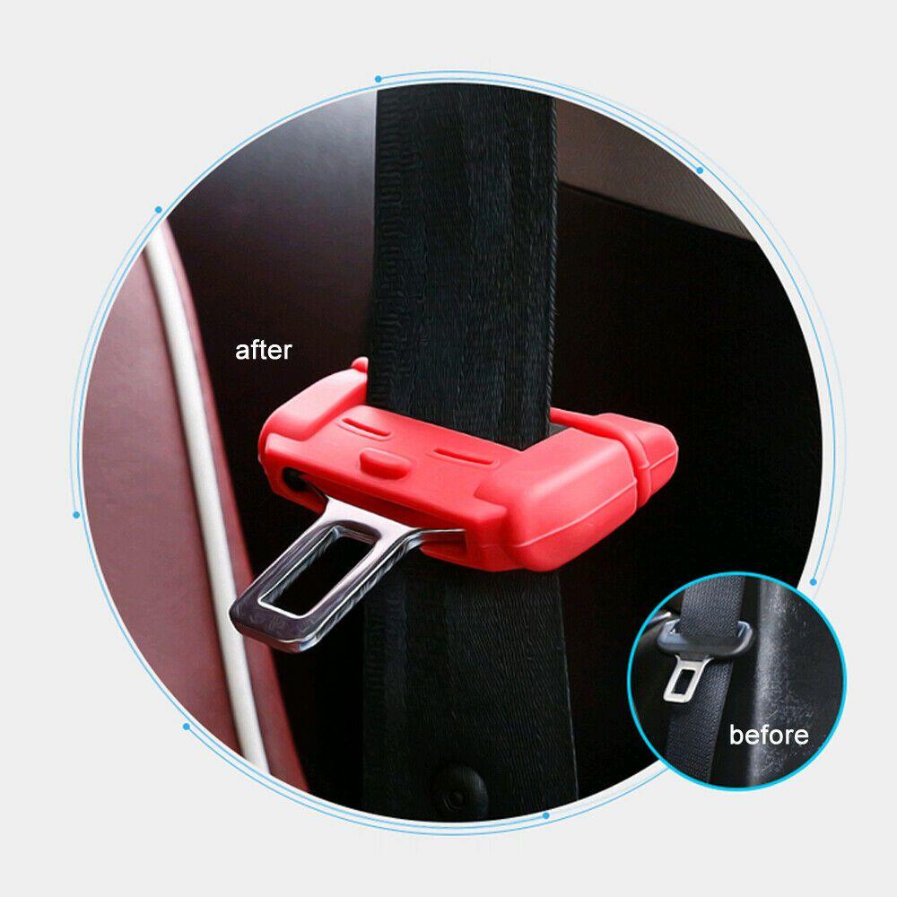 Avoidance Case Silicone Buckle Clip Protector Anti-Scratch Cover Car Seat Belt Safety Accessories