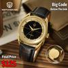 Watchdives WD1954 Men Watches Tiger Eye Stone Dial VH31 Sweep Quartz Watch Ar Sapphire Lumes BGW9 100M Waterproof Luxury Relojes