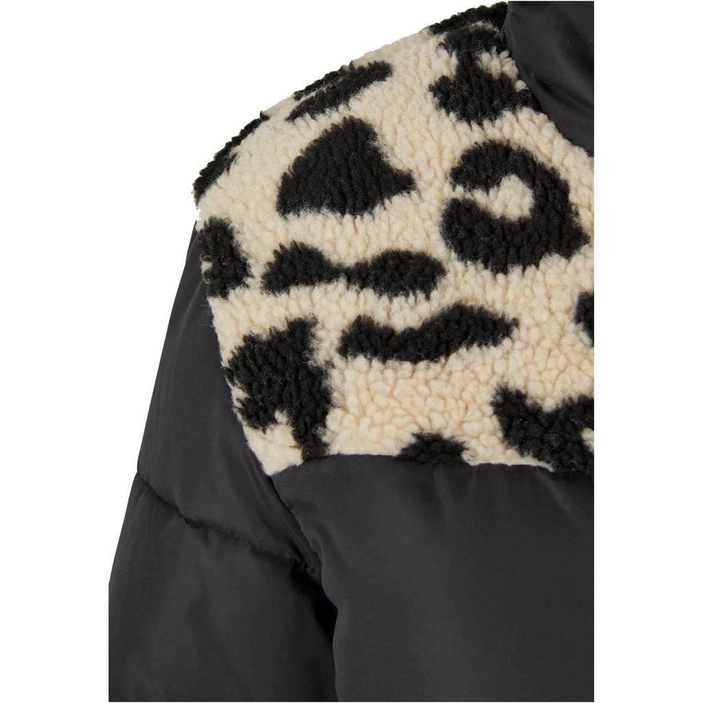 Urban Classics Womens/Ladies Leopard Print Sherpa Puffer Jacket
