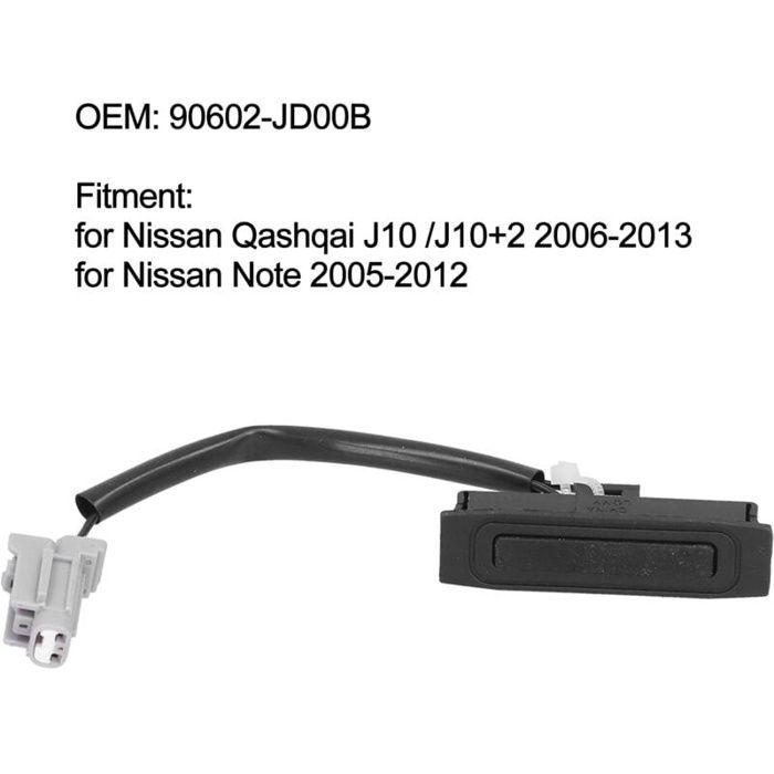 Ouvre-interrupteur de déverrouillage du hayon, pièce de rechange pour Nissan Qashqai/Note