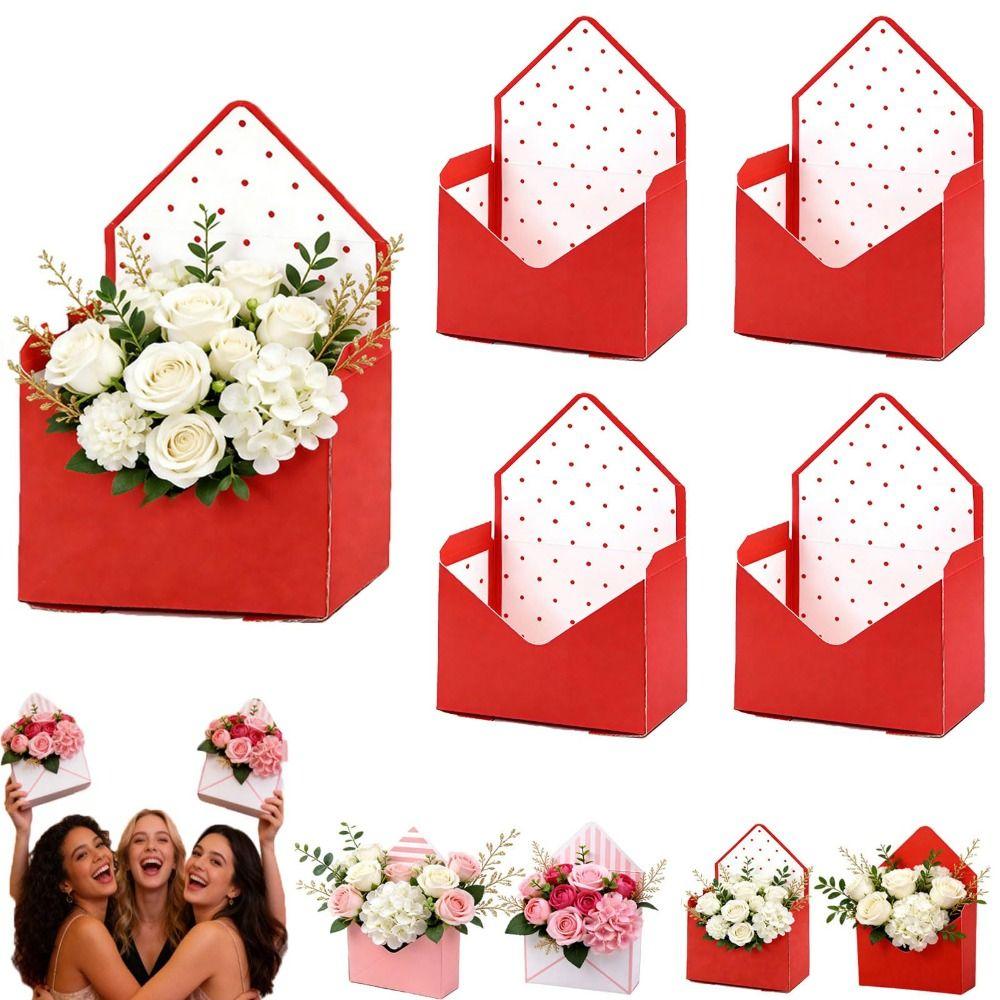 Empty Valentine Envelope Boxes DIY Flower Bouquet Paper Boxes New Bouquet Envelope Box Anniversary