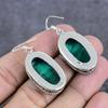 Малахит Драгоценный Камень 925 Стерлинговое Серебро Ювелирное Изделие Серьга 1.85"
