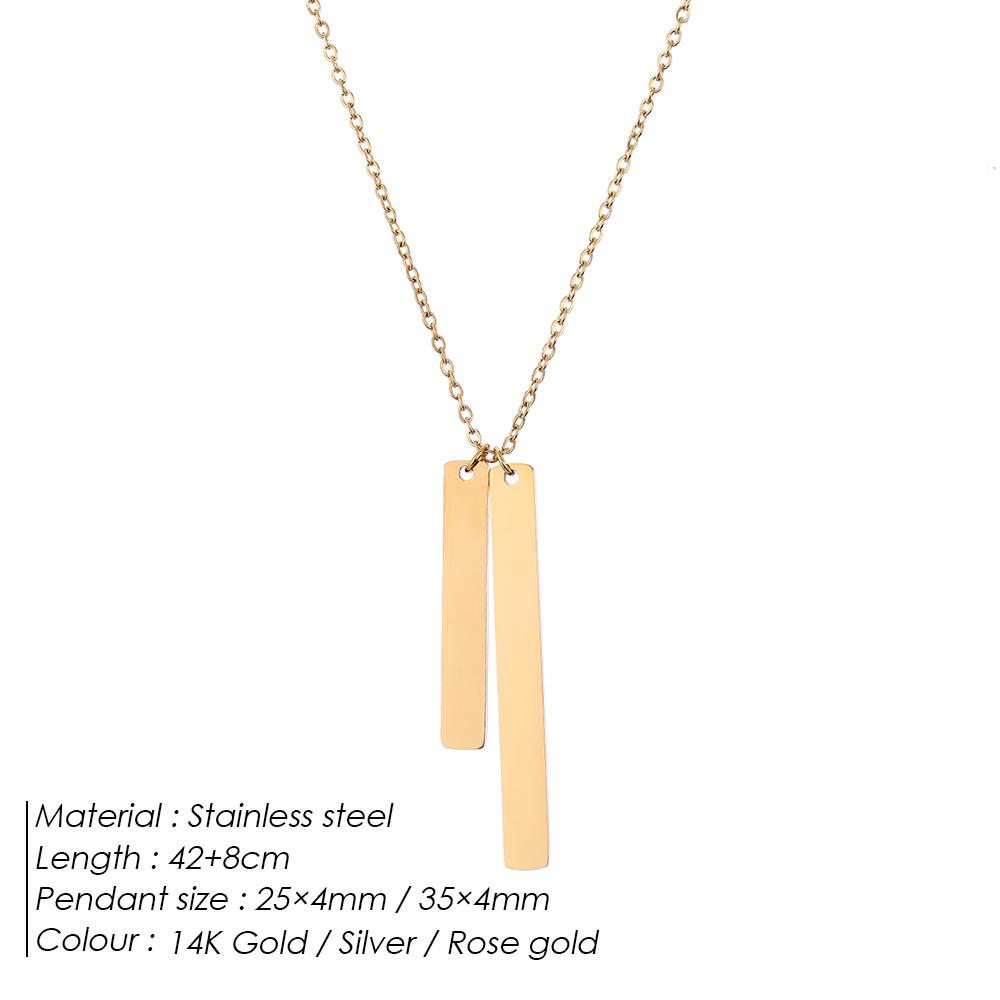 EMANCO Stainless Steel Gold Plated New Fashion Necklace Pendants Short Long Women Colar Jewelry 48-Hour Shipping