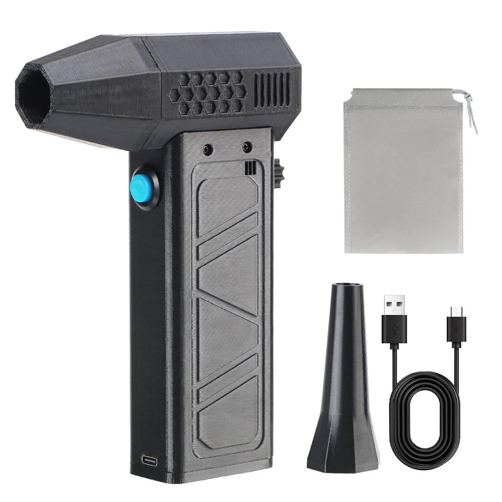 Зарядка Type-C Турбовентилятор 130000 об/мин Вентилятор для автомобиля 5 выходных сопел Портативный обдув Снег Очистка Воздуходувка Инструмент Электрический пылесос для воздуха