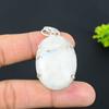 Rainbow Moonstone Gemstone 925 Sterling Silver Jewelry Pendant 2.01" A1C53