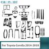 Черные наклейки из углеродного волокна для Toyota Corolla 2014 2015 2016 2017 2018, панель передач, дверной лифт, декоративные аксессуары для салона автомобиля