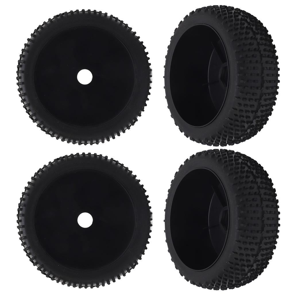 4Pcs RC Car Tire 112 Mm Diameter Rubber Tire Plastic Hub Universal RC Car Wheel Tire for 1/8 Models