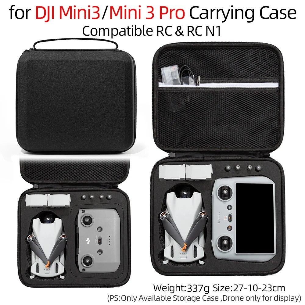 For DJI Mini 3/Mini 3 Pro Portable Carrying Case Hard EVA Storage Bag Waterproof Protective Handbag Box Remote Storage Case