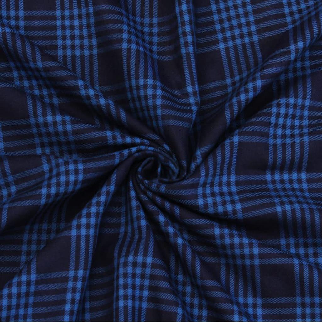 Bigreams Непрошитая, окрашенная в пряже хлопчатобумажная ткань для мужской рубашки в клетку темно-синего цвета индиго (58 дюймов Ширина ) Продается по метрам