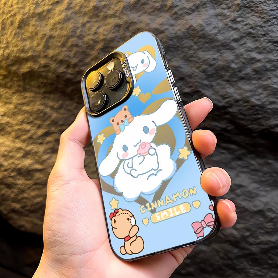 Phone Case for iPhone 14 15 16 Plus 11 12 13 Pro Max 17 Air 16e Soft Cover Cartoon Hello Kitty Cinnamoroll