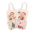 Christmas Gift Bags Cartoon Santa Claus Elk Christmas Tree Tote Canvas Bag Large Capacity Holiday Shopping Bag Happy New Year