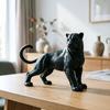 3D-печатное украшение Черная Пантера, мини-украшение для рабочего стола матового черного цвета, фигурка животного джунглей для детей, игрушка-подарок для мальчиков и девочек