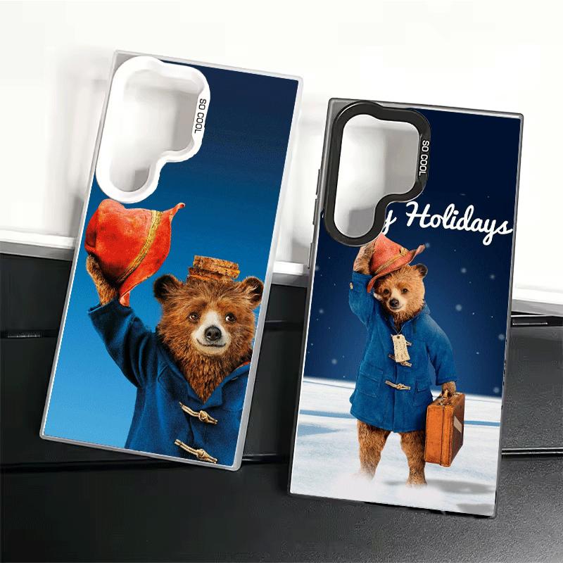 Cute P-PaddingtonS Bear Shockproof Phone Case for Samsung Galaxy S26 Edge S25 Ultra S24 FE S23 Plus S21 Cover Anti Fall Fundas