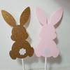 10pcs Cake Cupcake Toppers Rabbit Easter Party Decorations Cute Easter Bunny Ears
