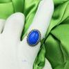Кольцо из голубого оникса 925 пробы с серебряным покрытием US SZ 7 MM-R252
