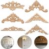 Decoration Unique Wood Carved Woodcarving Decorative Corner Appliques Frame Wooden Figurines Crafts