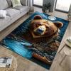 Ковер с принтом ледведя для гостиной, спальни, прикроватной зоны, ванной комнаты, коврик для пола, ковер для зоны, прочный коврик для дивана, домашний декор, для подарков