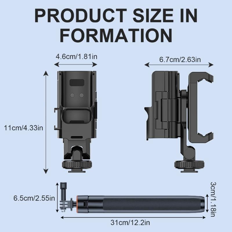 Phone Bracket Teleprompter Stand Grip For Pocket 3 Camera Stabilization Gimbal Teleprompter Mount Accessory