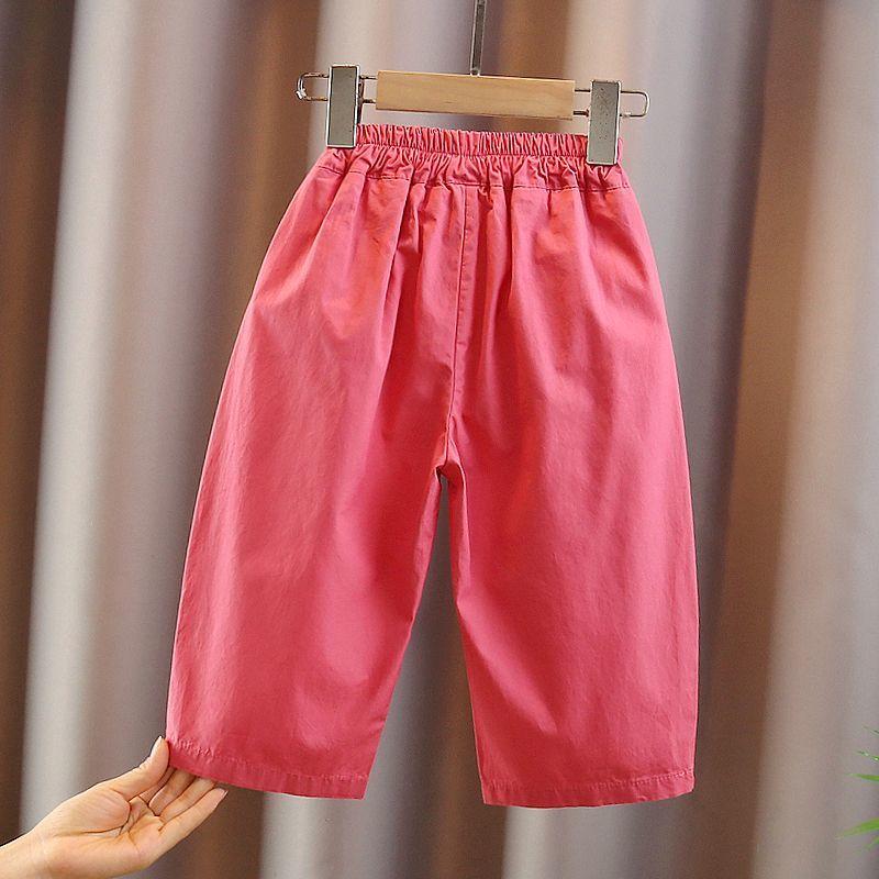 New Mosquito Proof Pants for Girls Summer Outerwear Cotton Casual Straight Leg Pants Children's Sports Loose Thin Pants