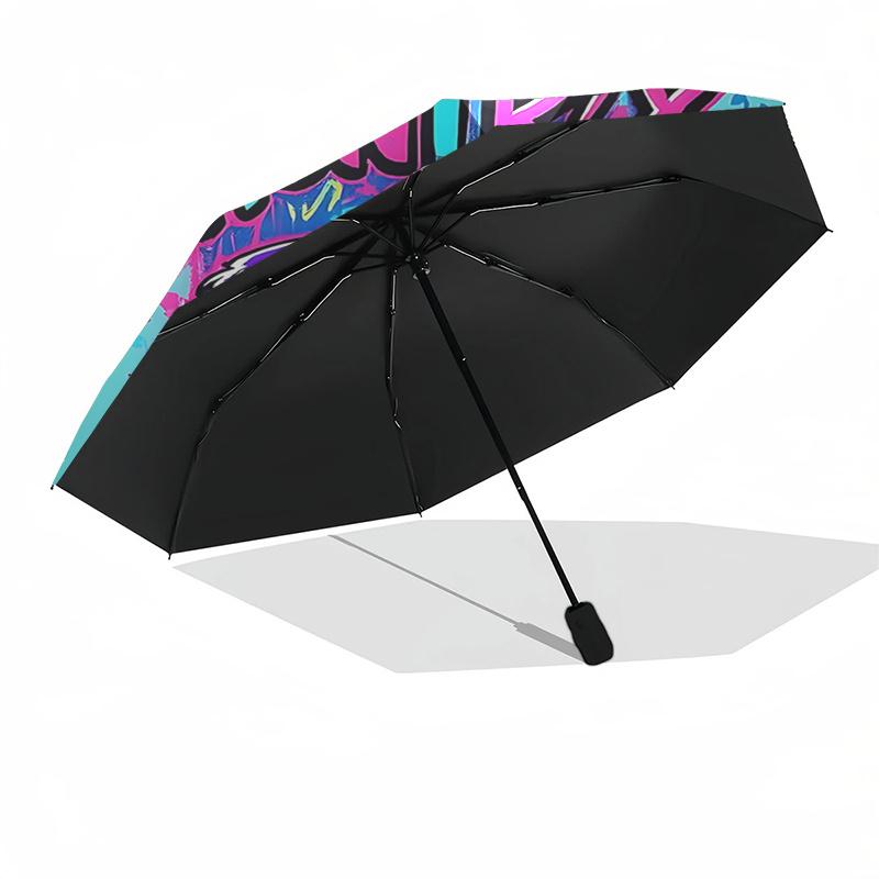 HUNTRX: The Ultimate Festival Gift Auto Opening Rain Umbrella with Foldable Design and 8 Bone Frame for Fans, Travelers, and Everyday Use012