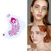16Pcs Face Painting Tattoo Stencil Diy Hand Drawn Spray Painting Eyebrow Tattoo Template Dance Party Makeup Tools Beauty Sticker