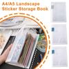 20/40 Pages Landscape Sticker Storage Book Transparent A5 File Folder  Students
