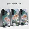 Милый золотой рыбка вуалехвост Для Samsung Galaxy S20 S21 S22 S23 Plus S24 FE S25 Ultra S26 Edge S25+ S20+ S22+ Черный стеклянный чехол для телефона