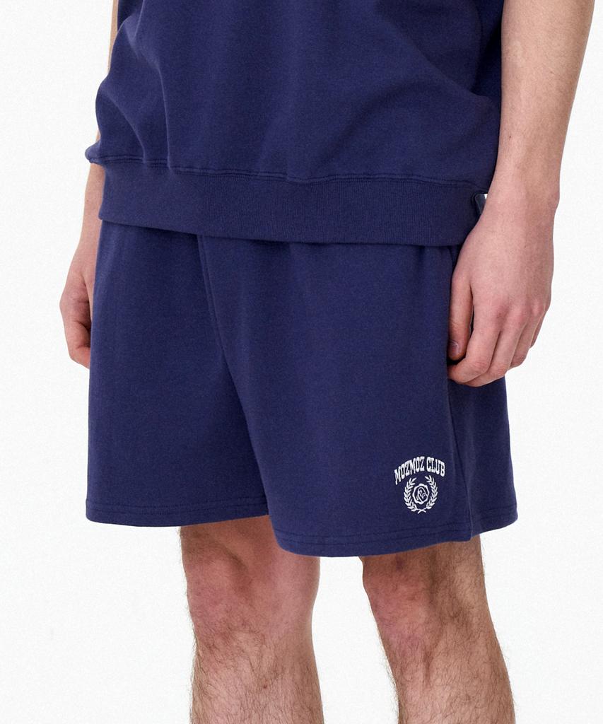 MOZMOZ Laurel Embroidered Training Shorts Navy