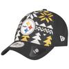 Casquette Trucker - New Era - Pittsburgh Steelers - Motif Noël - Snapback Réglable - 5 Panneaux