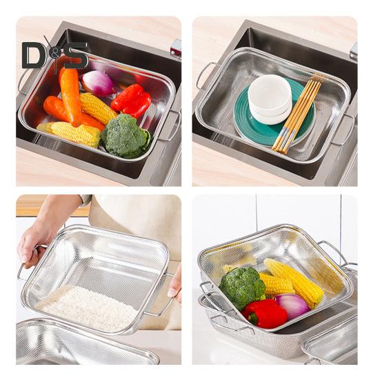 Корзина для слива, сито для пасты с ручкой, большой емкости, устойчивое к ржавчине, можно мыть в посудомоечной машине, фильтр для рисовой лапши, кухонный дуршлаг