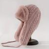 Plush Thick Warm Earmuffs With Rope Design To Keep Out The Cold