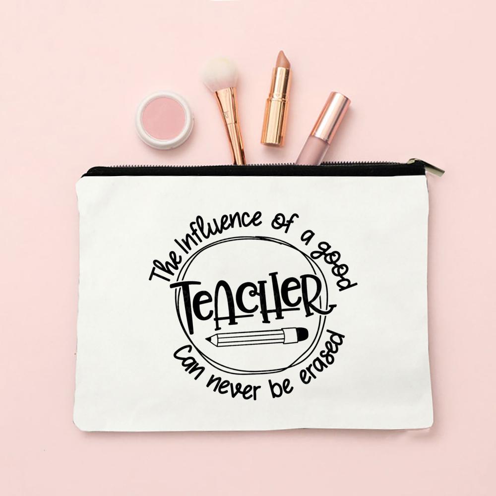 I'am Teacher What Is Your Superpower Women Bag Large Capacity Case School Stationery Supplies Storage Bags Travel Wash Pouch Teacher Gifts