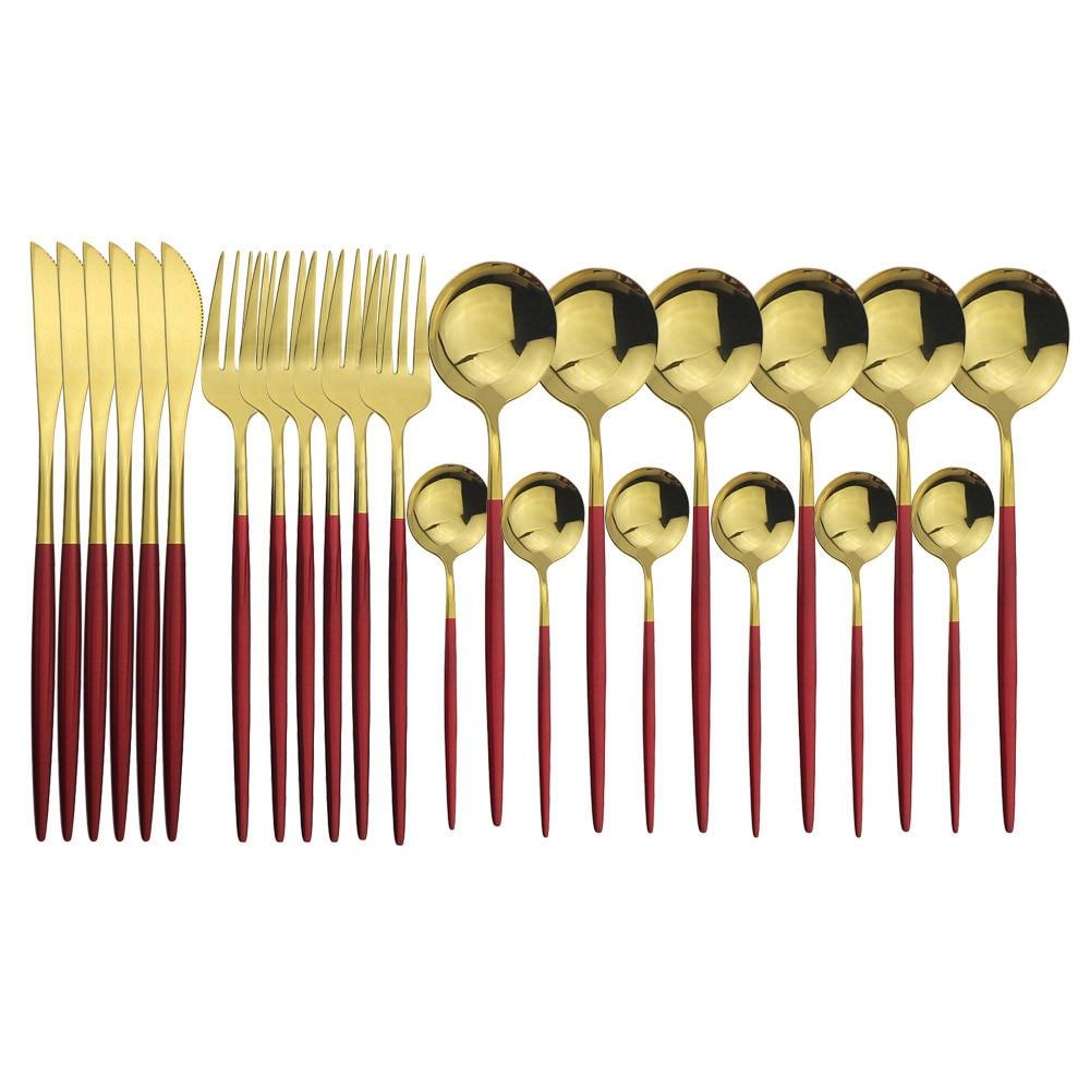 24 шт., черный западный набор столовой посуды, набор столовых приборов из нержавеющей стали, вилка, нож, ложка, набор столовых приборов, набор столовых приборов, набор столовых приборов