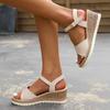 Wedge Sandals Women's Summer 2023 New Large Size Fish Mouth Buckle Fashionable and Comfortable Platform Sandals Factory