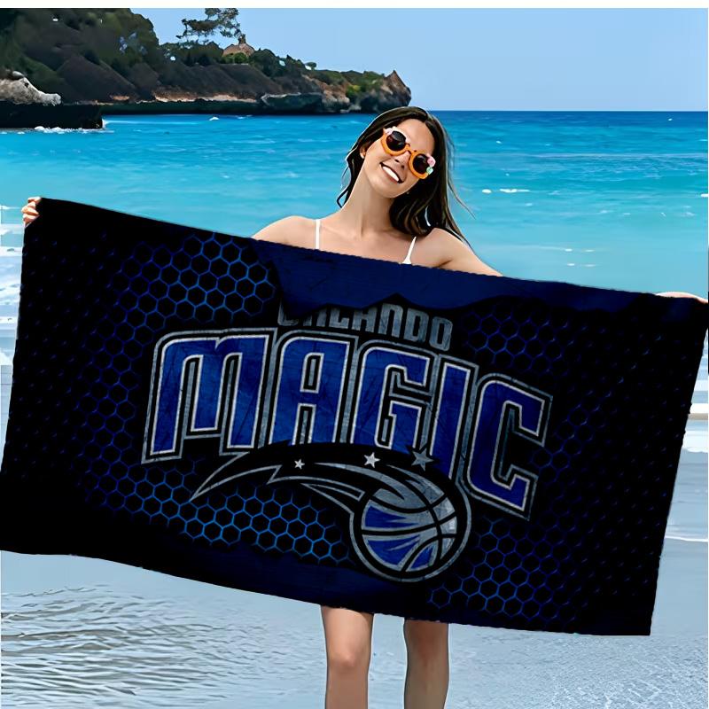 Микрофибровое пляжное полотенце Orlando Magic, Мягкое и впитывающее, Быстросохнущее, Идеально для летних путешествий, Незаменимо для пляжа, Подарки для бассейна